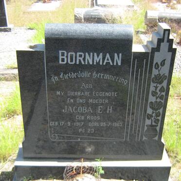 BORNMAN Jacoba E.H. nee ROOS 1917-1963