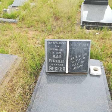 BECKER Maria Elizabeth nee FOURIE 1899-1984