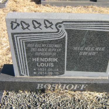 BOSHOFF Hendrik Louis 1921-2014