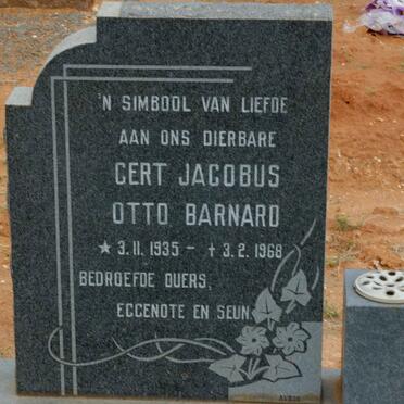 BARNARD Gert Jacobus Otto 1935-1968