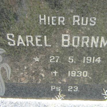 BORNMAN Sarel 1914-1930