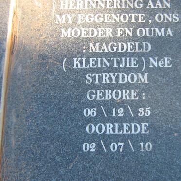 BORNMAN Magdeld nee STRYDOM 1935-2010