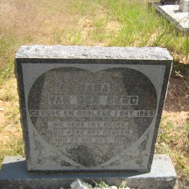 BERG Baba, van der 1965-1965