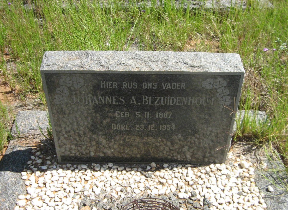 BEZUIDENHOUT Johannes A. 1887-1954