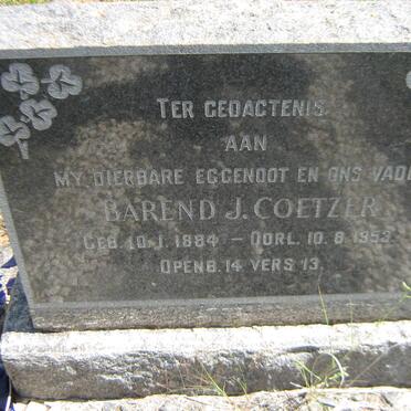 COETZER Barend J. 1884-1953