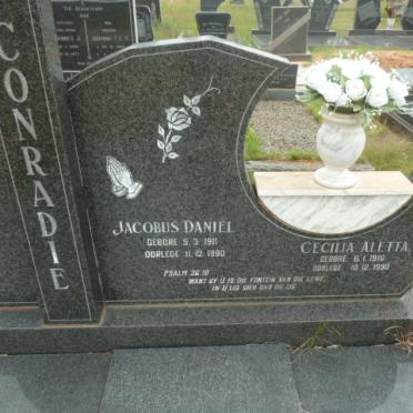 CONRADIE Jacobus Daniel 1911-1990 &amp; Cecilia Aletta 1916-1990