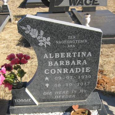 CONRADIE Albertinia Barbara 1930-2017