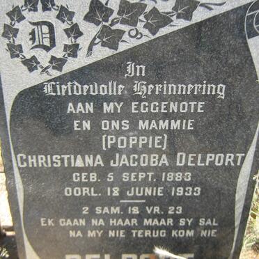DELPORT Christiana Jacoba 1883-1933