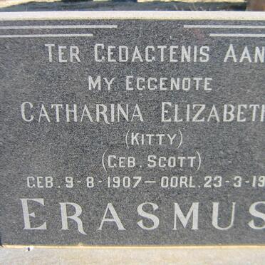 ERASMUS Catharina Elizabeth nee SCOTT 1907-1971