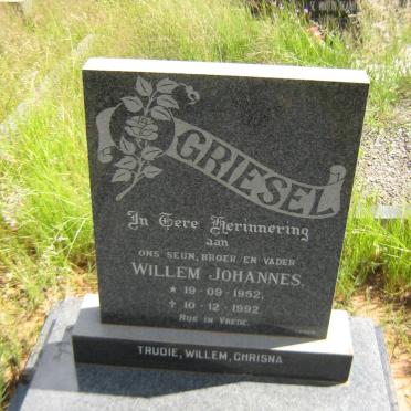 GRIESEL Willem Johannes 1952-1992