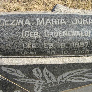 GROENEWALD Gezina Maria Johanna nee GROENEWALD 1897-1969