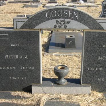GOOSEN Pieter A.J. 1878-1967 &amp; Jacoba E. 1891-1966