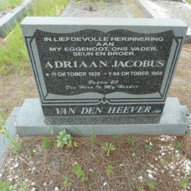 HEEVER Adriaan Jacobus, van den 1928-1968