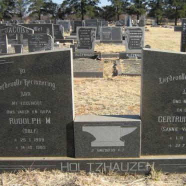 HOLTZHAUZEN Rudolph M. 1909-1985 &amp; Gertruida S.C. VAN WYK 1912-1988