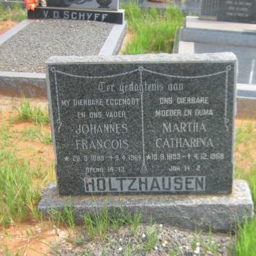 HOLTZHAUSEN Johannes Francois 1889-1964 &amp; Martha Catharina 1893-1968