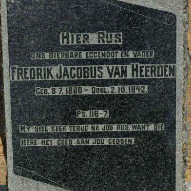 HEERDEN Frederik Jacobus, van 1880-1942