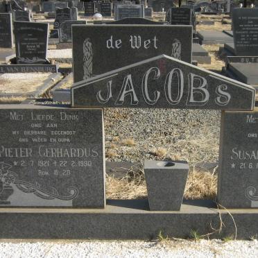 JACOBS Pieter Gerhardus 1921-1990 &amp; Susanna Johanna 1925-2014