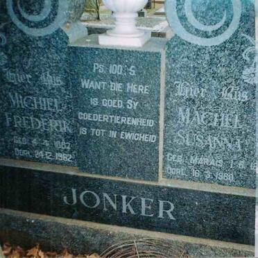 JONKER Michiel Frederik 1887-1962 &amp; Machel Susanna MARAIS 1888-1960