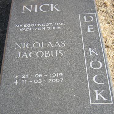 KOCK Nicolaas Jacobus, de 1919-2007