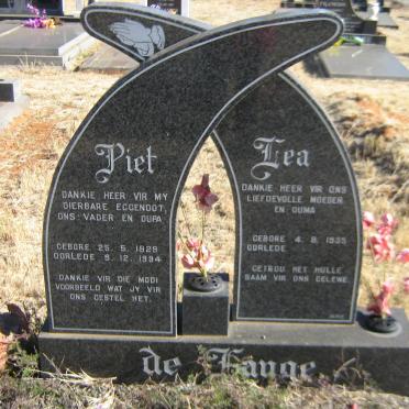LANGE Piet, de 1929-1994 &amp; Lea 1935-