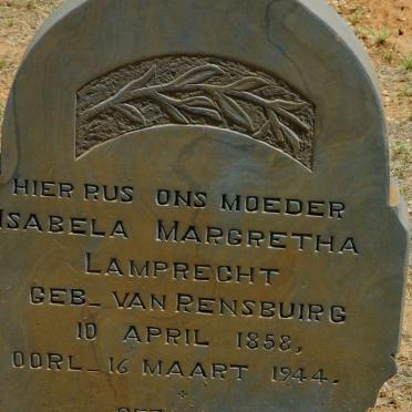 LAMPRECHT Isabela Margretha nee VAN RENSBUIRG  1858-1944