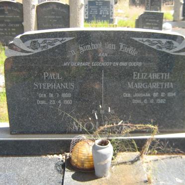 MOLLER Paul Stephanus 1889-1960 &amp; Elizabeth Margaretha JORDAAN 1894-1982