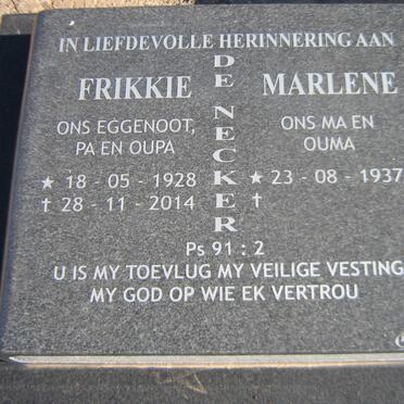 NECKER Frikkie, de 1928-2014 &amp; Marlene 1937-