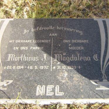 NEL Marthinus J. 1914-1972 &amp; Magdalena C. 1933-