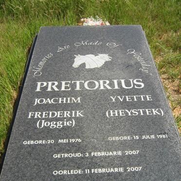 PRETORIUS Joachim Frederik 1976-2007 &amp; Yvette HEYSTEK 1981-2007