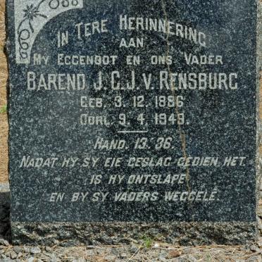 RENSBURG Barend  J.C., van 1886-1949