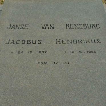 RENSBURG Jacobus Hendrikus, Janse van 1897-1986