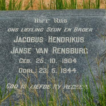RENSBURG Jacobus Hendrikus, Janse van 1904-1944