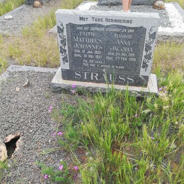 STRAUSS Mattheus Johannes 1895-1957 &amp; Anna Jacoba 1901-1988