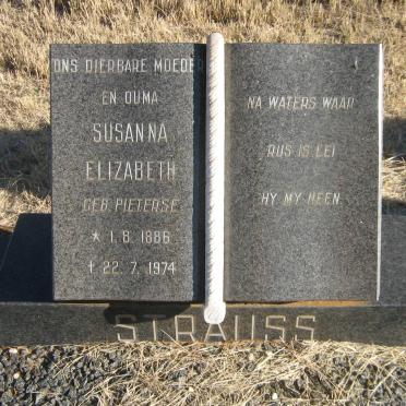 STRAUSS Susanna Elizabeth nee PIETERSE 1886-1974