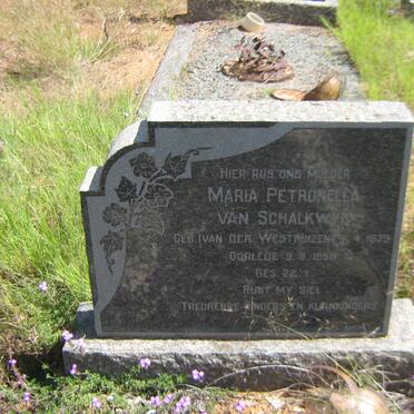 SCHALKWYK Maria Petronella, van nee VAN DER WESTHUIZEN 1879-1956
