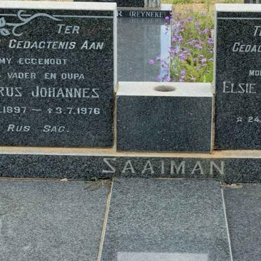 SAAIMAN Petrus Johannes 1897-1976 &amp;  Elsie Maria Magdalena OTTO 1903-1985