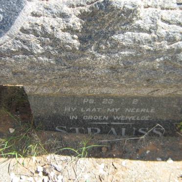 STRAUSS Hermias Cornelius -1959 &amp; Elizabeth Jacoba -1975