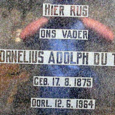 TOIT Cornelius Adolph, du 1875-1964