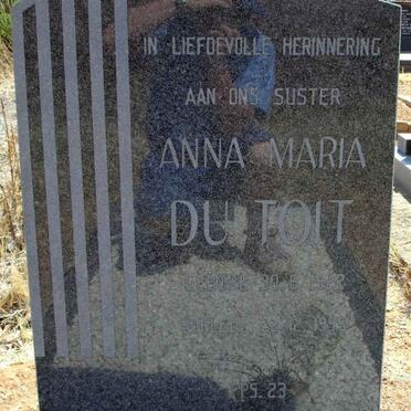 TOIT Anna Maria, du 1922-1995