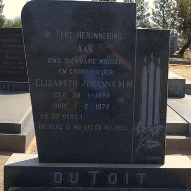 TOIT Elizabeth Johanna M.M., du 1898-1972