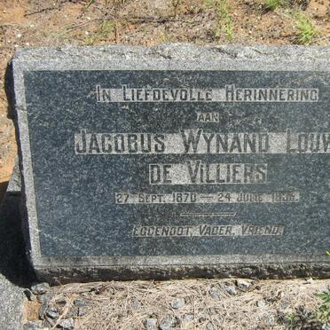 VILLIERS Jacobus Wynand Louw, de 1870-1935