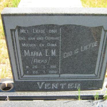 VENTER Maria E.M. 1911-1988