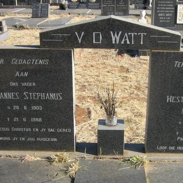 WATT Johannes Stephanus, v.d. 1903-1988 &amp; Hester Susanna MARX 1908-1990