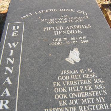 WINNAAR Pieter Andries Hendrik, de 1940-2006
