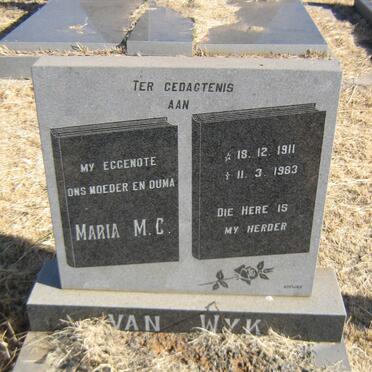 WYK Maria M.C., van 1911-1983