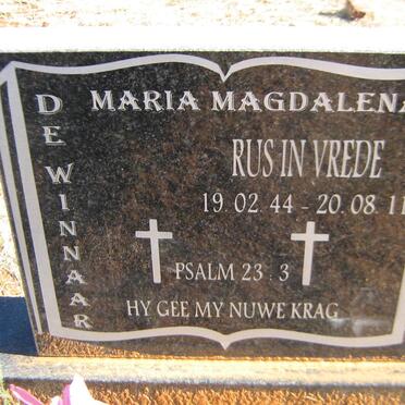 WINNAAR Maria Magdalena, de 1944-2011