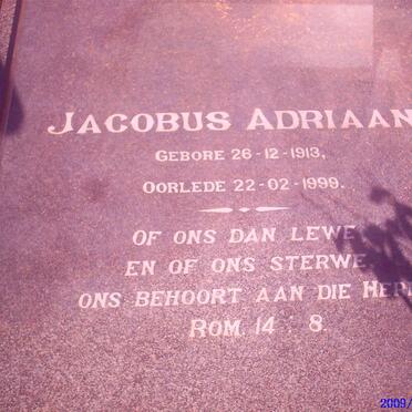 WAGE Jacobus Adriaan 1913-1999