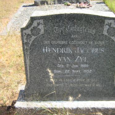 ZYL Hendrik Jacobus, van 1880-1952