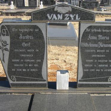 ZYL Jacobus Gert, van 1905-1990 &amp; Anna Maria Wilhelmina NIEUWOUDT 1908-2000