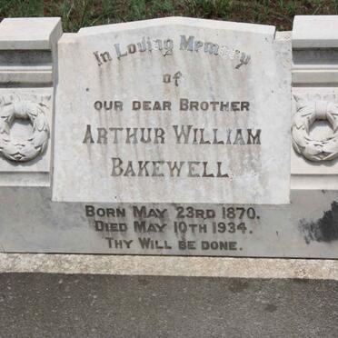 BAKEWELL Arthur William 1870-1934